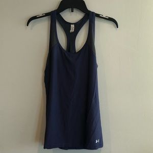 Navy and black under armour tank